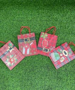 BOLSA DE REGALO NAVIDEÑA FAJA DE SANTA CLAUS 18*23*10CM 1UND