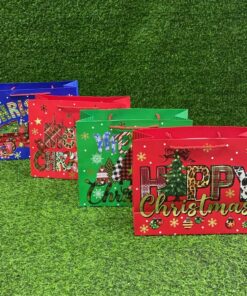 BOLSA DE REGALO NAVIDEÑA HEPPY CHRISTMAS 31*25*12CM 1UND
