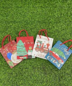 BOLSA DE REGALO NAVIDEÑA MERRY CHRISTMAS 12*15.5*6.8CM 1UND
