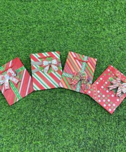 BOLSA DE REGALO NAVIDEÑA DE LAZO 12*15.5*6.8CM 1UND