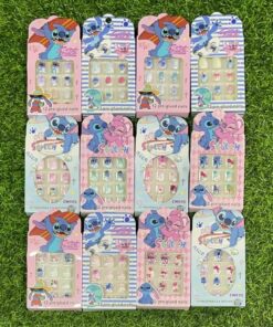 SET DE UÑA POSTIZAS PARA INFANTIL DE STITCH 1UND