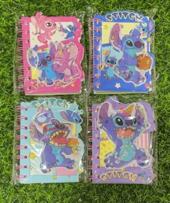 MINI LIBRETA CON RESORTES DE STITCH 1UND