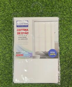 CORTINA DE BAÑO DE COLOR BLANCO 180*180CM 1UND