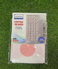 CORTINA DE BAÑO DE PUNTO REDONDO 180*180CM 1UND