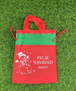 BOLSA NAVIDEÑA CON DISEÑOS 25*31CM 1UND