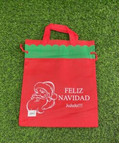 BOLSA NAVIDEÑA CON DISEÑOS 34*41CM 1UND