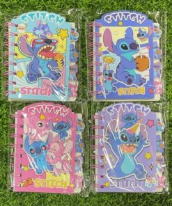 MINI LIBRETA CON RESORTES DE STITCH 1UND