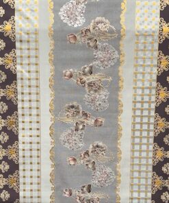 MANTEL EN ROLLO DE FLOR DORADO 1.37*20M 1UND