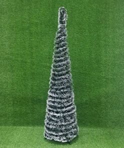 ÁRBOL NAVIDEÑO DE GUIRNALDA VERDE CON BLANCO 1.2M 1UND
