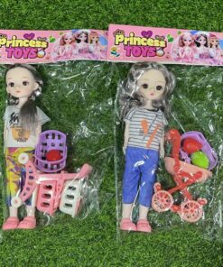 MUÑECA PRINCESA CON COCHE DE COMPRA 1UND