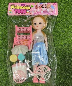 MUÑECA PRINCESA CON BICICLETA DE VENTA 1UND