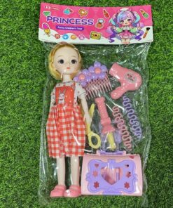 MUÑECA PRINCESA CON SET DE BELLEZA 1UND