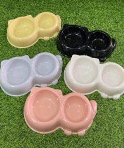 TAZA DOBLE PARA MASCOTA DE GATO 1UND
