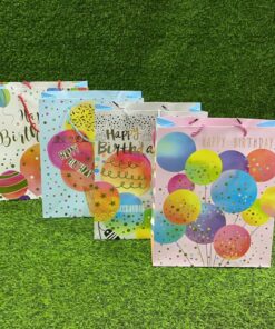 BOLSA DE REGALO DE GLOBOS Y HAPPY BIRTHDAY 26*32*10 1UND