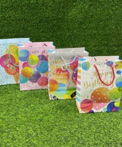BOLSA DE REGALO DE GLOBOS Y HAPPY BIRTHDAY 26*32*10 1UND