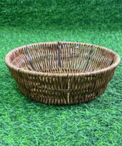 CESTA REDONDA DE RATAN 22*22*6.5CM 1UND