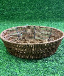 CESTA REDONDA DE RATAN 25*25*7CM 1UND