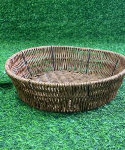 CESTA REDONDA DE RATAN 28*28*7.5CM 1UND