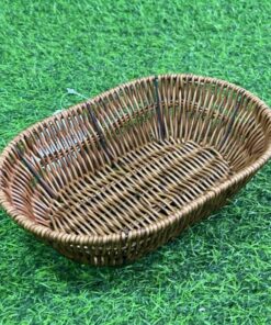 CESTA OVALADA DE RATAN 25*17*7CM 1UND