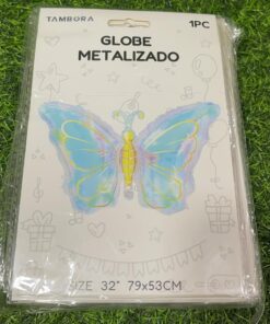 GLOBO METÁLICO DE MARIPOSA DE COLORES 32" 1UND