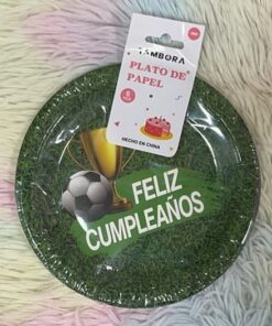 SET DE PLATO PARA FIESTA DE FOOTBALL 1UND (6PCS)