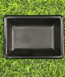 PLATITO RECTANGULAR PARA SALSA DE COLOR NEGRO 1UND