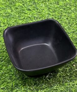 PLATITO CUADRADA PARA SALSA DE COLOR NEGRO 1UND