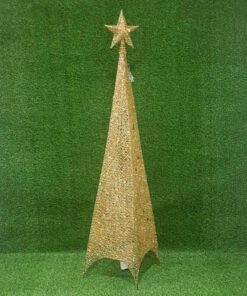 ÁRBOL CUADRADA NAVIDEÑA DESMONTABLE CON ESTRELLA CON LUZ 150CM 1UND