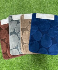 ALFOMBRA RECTANGULAR DE PIEDRAS Y COLOR LISO 60*40CM 1UND