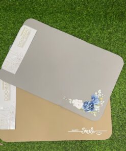 ALFOMBRA RECTANGULAR DE COLOR LISO CON DISEÑOS 59*38CM 1UND