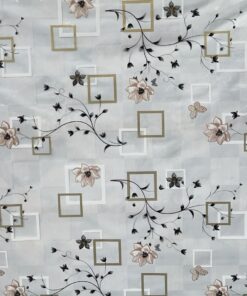 MANTEL EN ROLLO DE TRANSPARENTE CON DISEÑO MARIPOSA, RAMA Y FLOR COLOR CREMA 1.37*20M 1UND