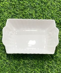 PLATO CERÁMICA RECTANGULAR PARA SALSA DE LAZO 1UND