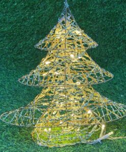 ÁRBOL NAVIDEÑO ALAMBRE CON LUZ 29*29*7 1UND