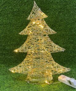 ÁRBOL NAVIDEÑO ALAMBRE CON LUZ 60*48 1UND