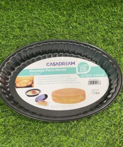 MOLDE OVALADO DE HORNO PARA PIZZA O POSTRES 30.5*21.5*4CM 1UND