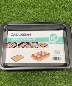 MOLDE RECTANGULAR DE HORNO PARA PIZZA O POSTRES 37.5*25.5*5CM 1UND