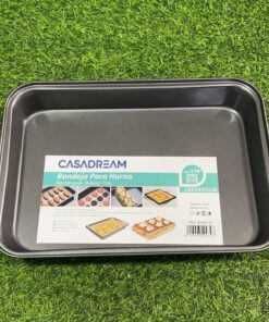 MOLDE RECTANGULAR DE HORNO PARA PIZZA O POSTRES 34*24*5CM 1UND