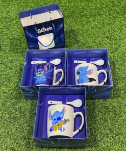 SET DE JARRA CON CUCHARA DE STITCH EN CAJA Y BOLSA DE REGALO 1UND