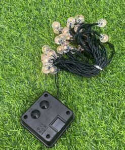 LUZ SOLAR NAVIDEÑA DE COLOR AMARILLA DE BOLA TRASPARENTE 30L-8M 1UND