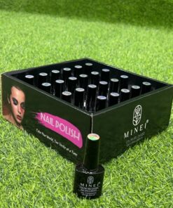 ESMALTE SEMIPERMANENTE DE COLOR NEGRO 10ML*24PCS 1UND (24PCS)