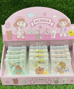 ESPEJO DOBLE PEQUEÑO PARA BOLSO RECTANGULAR DE CAPYBARA 1UND