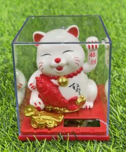 GATO DE LA SUERTE SOLAR CON PEZ 1UND