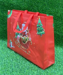 BOLSA REUTILIZABLE NAVIDEÑA 30*30*9.5 1UND