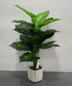 PLANTA VERDE ARTIFICIAL CON MACETA CERÁMICA 1UND