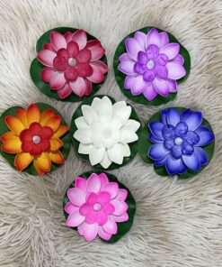 FLOR ARTIFICIAL CON LUZ DE LOTO 10CM 1UND