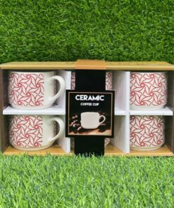 SET DE JARRAS CERÁMCAS DE DISEÑOS CON CAJA 1UND (6PCS)