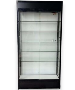 VITRINA COLOR PLATEADA DE ALEACIÓN ALUMINIO CON TIRA DE LUZ 1UND