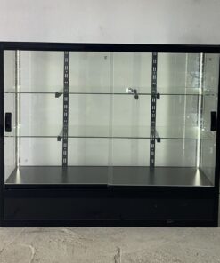 VITRINA COLOR NEGRA DE ALEACIÓN ALUMINIO CON TIRA DE LUZ 1UND