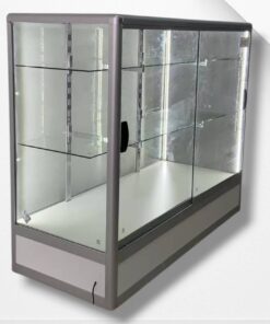 VITRINA COLOR PLATEADA DE ALEACIÓN ALUMINIO CON TIRA DE LUZ 1UND