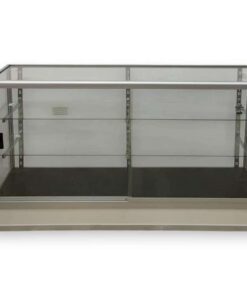 VITRINA COLOR PLATEADA DE ALEACIÓN ALUMINIO CON TIRA DE LUZ 1UND